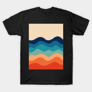 Retro 70s Sunrise Waves T-Shirt